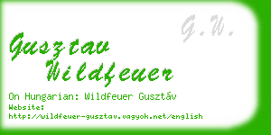 gusztav wildfeuer business card
